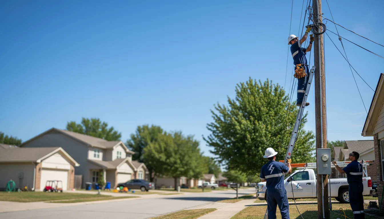 Residential electrician providing installation services in Wellsville, PA